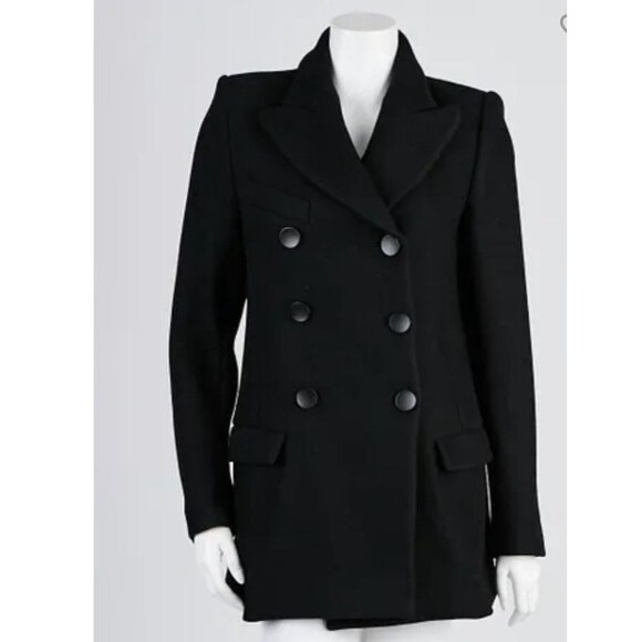 Isabel Marant Etoile Black Wool Blend Tailored Jacket Cyril Dancer Coat Sz 2/34 - Picture 3 of 9